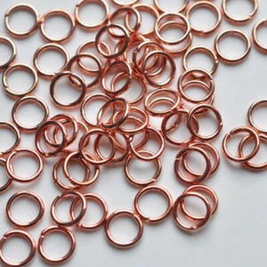 60 St./ Edelstahl Ø 6 x 1 mm Spaltringe Binderringe Roségold - Bild 1 von 1