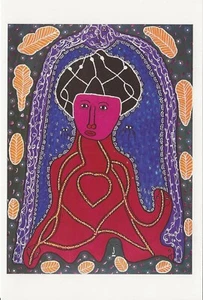 Postcard Denis Smith "Erzulie" 1990 Erzulie Freda Vodou Haiti Folk Art MINT - Picture 1 of 1