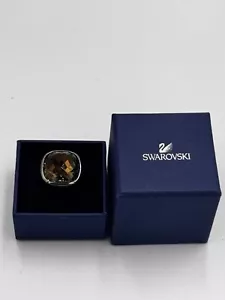 Original Swarovski Ring dunkelsilberfarben Kristall - Größe UK N1/2 - Bild 1 von 4