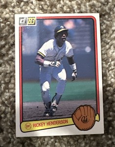 1983 RICKEY HENDERSON DONRUSS BASEBALL CARD #35 OAKLAND A'S NY YANKEES HOF GOAT