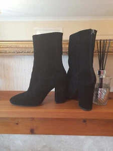 💥ASH💥TRAUMHAFTE DAMEN STIEFELETTE SCHWARZ WILDLEDER MIT REISSVERSCHLUSS 💥SCHNÄPPCHEN 💥 - Bild 1 von 2