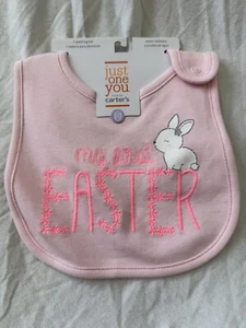 NEW INFANT GIRLS JUST ONE YOU MADE BY CARTER'S "MY FIRST EASTER" BIB bin16 - Picture 1 of 2