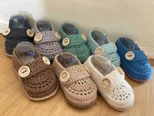 Handmade Crochet Baby First Shoes Boy Loafers Booties Boy Shoes Casual Slippers