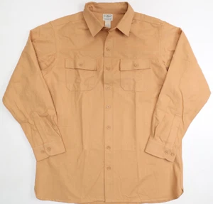 L.L. Bean Chamois Hemd Gerste Braun XL Tall Herren Flanell - Bild 1 von 5