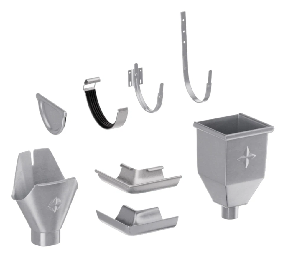 Dachrinne Dachrinnenteile 6tlg./333 150mm Dachrinnenset aus Titanzink - Bild 1 von 1