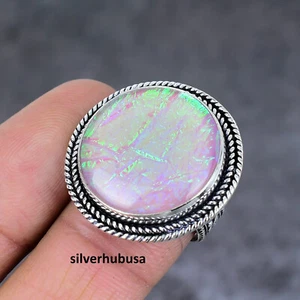 Australian Triplet Opal 925 Sterling Silver Mother's Day Ring Jewelry All Size - Picture 1 of 8