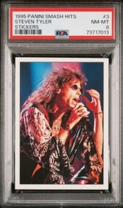 1995 Panini Smash Hits #3 Steven Tyler - PSA 8 - NM/MT - RC - MUSIC -None Higher