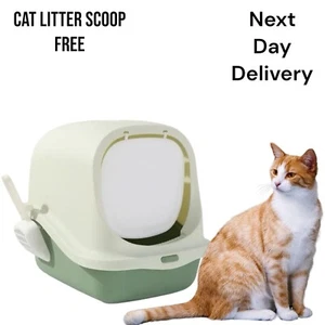 CAT Litter TRAY Portable closed toilet enclosed large easy cushion anti-splash - Picture 1 of 14