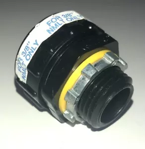 Conector de conducto de agua: para líquido hermético, nailon, tamaño comercial de 3/8′′ solo NMLT/FNMC-B - Imagen 1 de 4