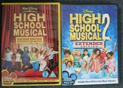 High School Musical 1 (Encore) & 2 (Extended) - 2 Musical Dvd's - VGC, USED - Image 1 of 2
