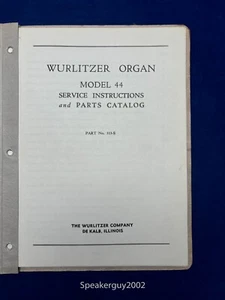 Original Wurlitzer Model 44 Service Instruction Manual - Picture 1 of 2