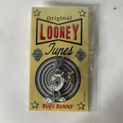 Prendedor de solapa Bugs Bunny de colección de los años 90 1,5" dibujos animados originales de Looney Tunes Foto 1 de 3