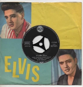 ELVIS PRESLEY wooden heart*tonight's all right for love 1961 GERMAN w/DIE-CUT PS - Picture 1 of 5