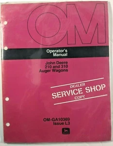 VTG John Deere 210 310 Auger Wagons Operators Manual Dealer Service Copy 1970s - Bild 1 von 2