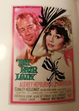 VINTAGE "My Fair Lady" Movie Audrey Hepburn Poster Fine Art Postcard 1964
