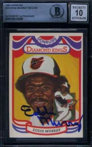 Eddie Murray Gem Mint 10 Beckett BAS Signed 1984 Donruss Diamond Kings Autograph - Picture 1 of 2