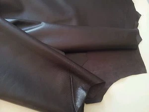 Chocolate Brown lamb leather Nappa Skin Hides Craft Trim Fashion 9 sqft - Picture 1 of 4