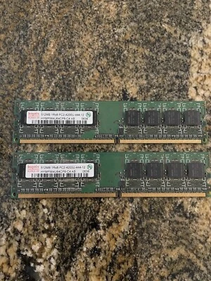 2 x HYNIX 512MB 1RX8 PC2-4200U-444-12 HYMP564U64CP8-C4AB 0638 RAM MEMORY STICKS - Image 1 of 3