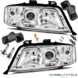 2x Audi A6 4B C5 Scheinwerfer Set H7/H1 Klarglas 97-01 DE LINSE +Birnen KOMPLETT - Bild 1 von 2