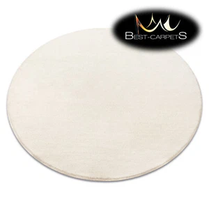 MODERN & Best Quality Carpets VELVET MICRO circle cream soft thick RUG ANY SIZE - Picture 1 of 6