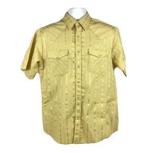 Express Rider Cowboy Western Shirt Mens Medium Pearl Snaps Rodeo Farming - Picture 1 of 7