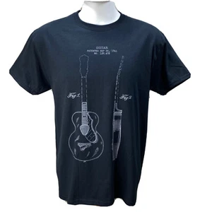CAMISETA AZUL ESTAMPADO DE LA GUITARRA PATENADA 16 DE SEPTIEMBRE 1941 NEGRA Talla L X13 - Imagen 1 de 7