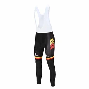 Germany Team Men's Long Cycling Pants 3D Gel Padded Bib Tights Compression - Picture 1 of 13