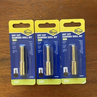 Vitrex Dry Cut Diamond Drill Bit 6mm - WAXD006 , 3qty  - Image 1 of 2