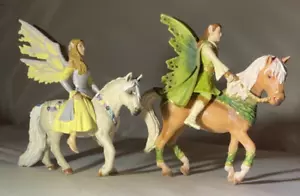 Schleich Bayala Sun Elf Falaroy + Bayala Fairy Sera On Elfen Horseback Fantasy - Imagen 1 de 8