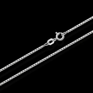1,20mm echte 925er Sterlingsilber Venezianerkette Silberkette Halskette Colier - Picture 1 of 13