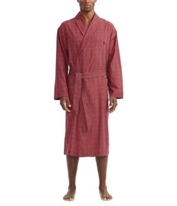 POLO RALPH LAUREN Men's Sleepwear Red Multicolor Plaid Robe Size L/XL NWT - Picture 1 of 6