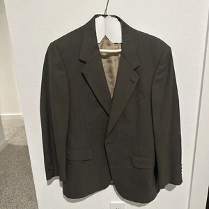Conjunto de traje y pantalón blazer de lana marrón talla 34 Evan Picone para hombre - Imagen 1 de 6