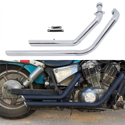 Sistema de silenciador de tubo de escape para Honda SHADOW 1100 VT1100 ACE Aero cromado Foto 1 de 4