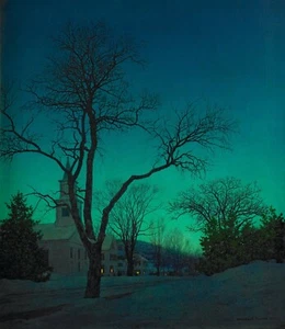 MAXFIELD PARRISH Art Poster or Rolled Canvas Print "At close of The Day 1941" - Picture 1 of 1