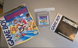 Super Mario Land (Nintendo Game Boy, 1989) En Caja Con Manual Sin Guardar - Imagen 1 de 7
