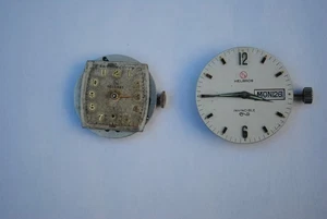 Two Helbros watch movements, - Picture 1 of 3