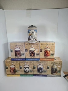Endangered Species Budweiser Steins ALL 8 Complete Set Grizzly, Eagle, Etc. - Picture 1 of 19
