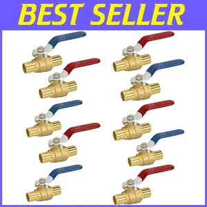 Lead-Free Brass 3/4" Hot Cold Water Shut Offs, 10-Pack - Picture 1 of 9