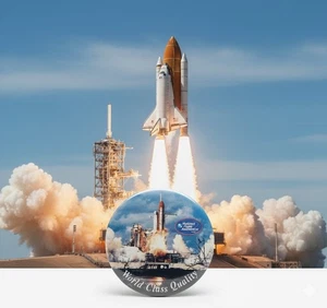 Bouton arrière épingle souvenir de qualité classe mondiale sensibilisation au vol habité NASA - Photo 1/2