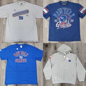 New York Giants NFL T-Shirts & Hoodie Paket - XL T-Shirts (3) + L Hoodie - Bild 1 von 13
