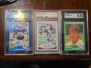 Cowboy RC Trio Pk- 1989 Score & 1990 Fleer Update - Aikman Irvin Emmitt Smith RC - Picture 1 of 9