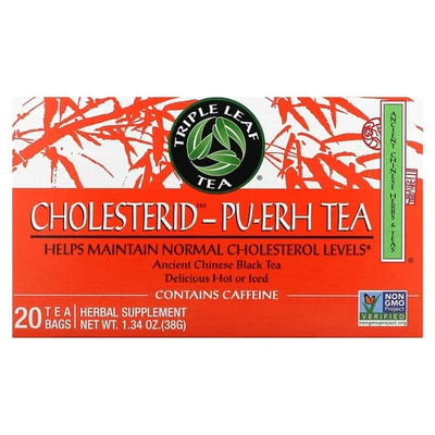 Cholesterid™-Pu-Erh 茶,20 个茶包,1.34 盎司 (38 克) — 第 1/3 张图片