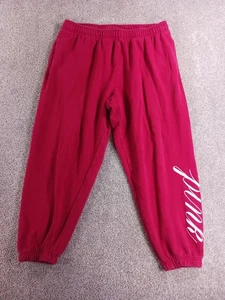 Pink Victorias Secret XL Womens Activewear Sweatpants Red Cotton Blend - Picture 1 of 13