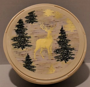 Rentierschale aus Kunststoff mit Deckel - Bild 1 von 4