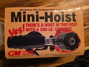 602 Series Mini Ratchet Lever Chain Hoist, 6-19/64" Lever, 550 Lbs Capacity, 5' - Picture 1 of 7