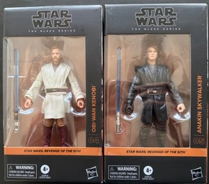 Anakin Skywalker y Obi-Wan Kenobi Star Wars Black Series 4 y 5 - Imagen 1 de 3