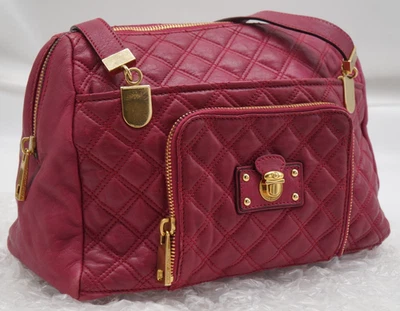 AUTH MARC JACOBS QUILTED SPRING STREET TOTE RED LEATHER RETAIL $1275 - Image 1 of 4