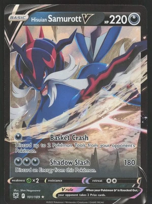 Hisuian Samurott V 101/189 Ultra Rare Pokemon TCG SWSH10: Astral Radiance NM - Image 1 of 2