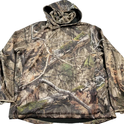 Mossy Oak Mens 2XL Camo Hunting Hoodie Fleece Pullover RealTree Outdoor Gear 887 - Image 1 of 4