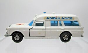 Vtg 1970's Matchbox Lesney SpeedKings K-63 Mercedes Benz Binz Ambulance Diecast